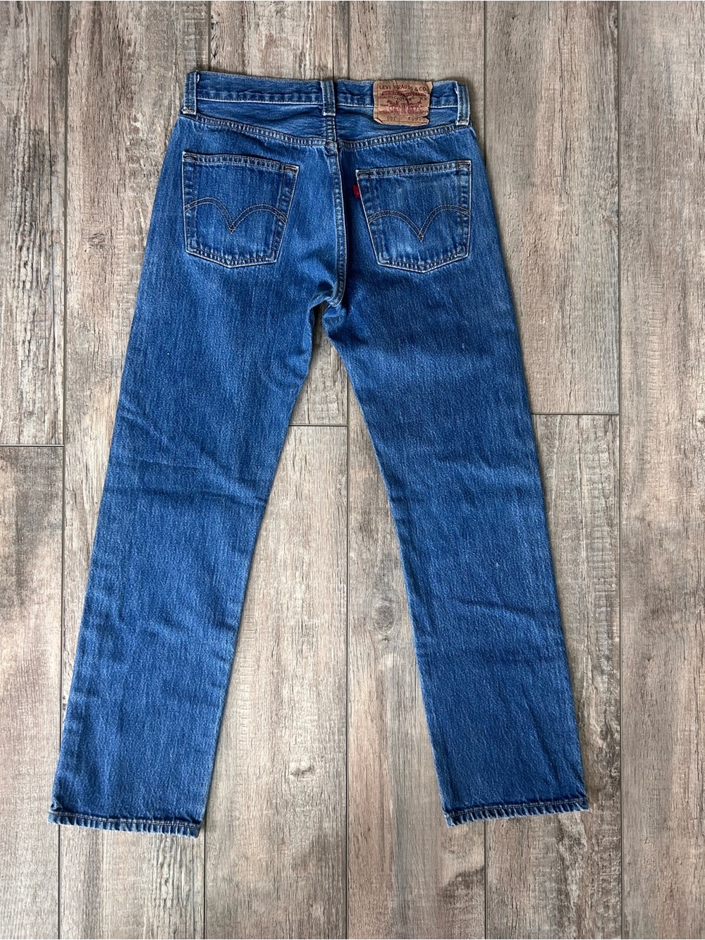 Levi's 501 Original Fit Men's Medium Blue Straight-Leg Jeans Size 29x30 - Picture 9 of 11